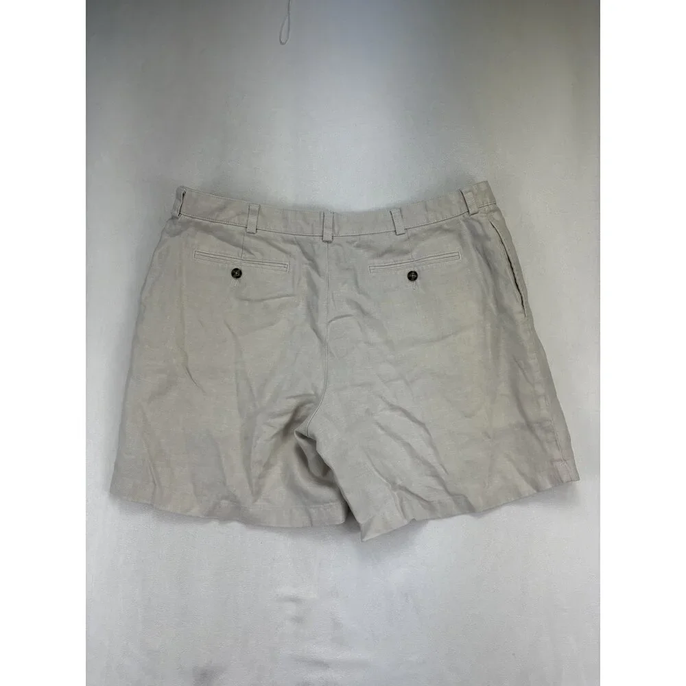 L.L. Bean Men's Linen Hybrid Shorts Size 40 Beige‎